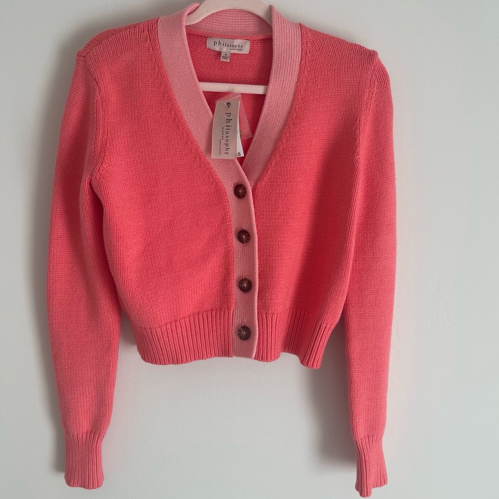 NWT Philosophy Pink Cardigan